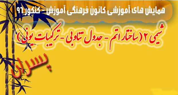 همایش آموزشی شیمی ۲ – پسران – جمعه ۹۵/۸/۱۴ همایش آموزشی شیمی ۲ – پسران – جمعه ۹۵/۸/۱۴
